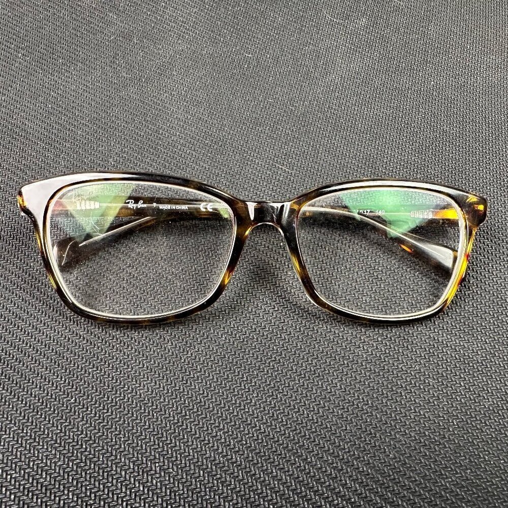 Ray-Ban RB 5362 Tortoise Shell Brown Rectangle Eyeglasses Glasses Indie Acetate